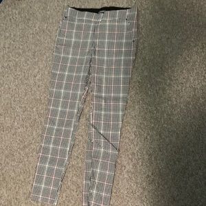 Plaid ankle pant